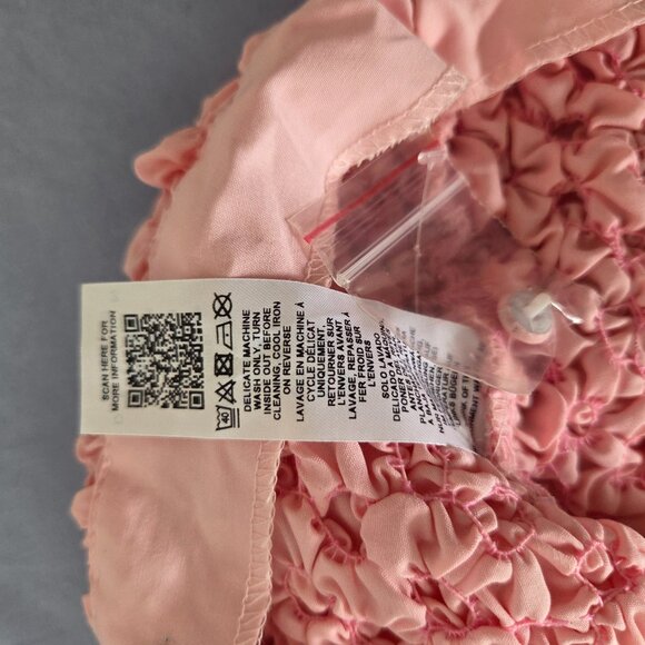 BNWT ASOS DESIGN popcorn texture mini shirt dress in pink US4 slim fit - Picture 7 of 8